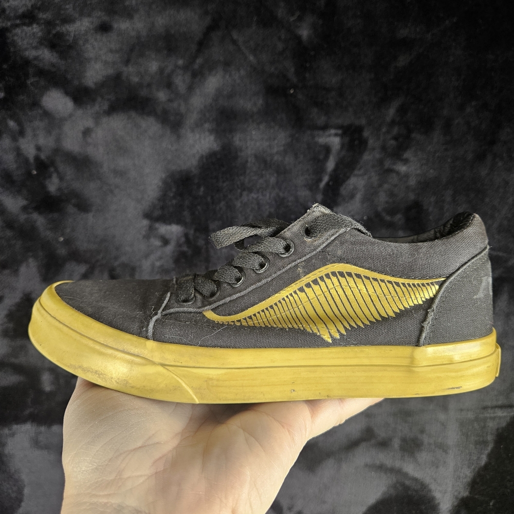 Vans Black and Yellow Kids Sneakers